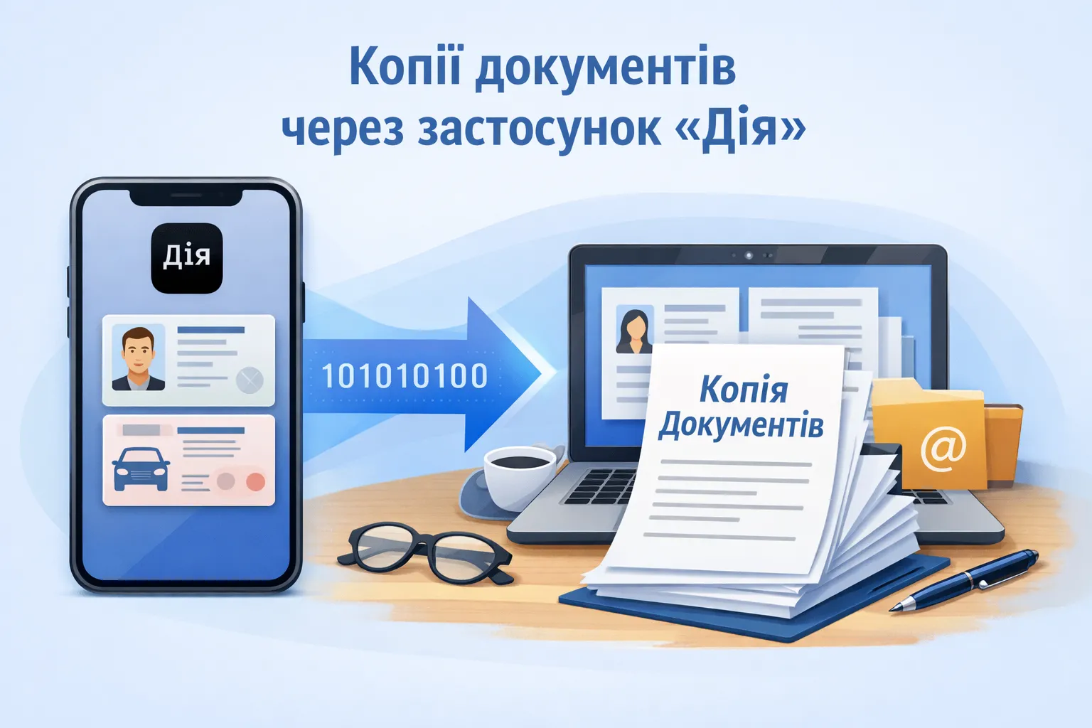 Надання копій цифрових документів через застосунок «Дія»