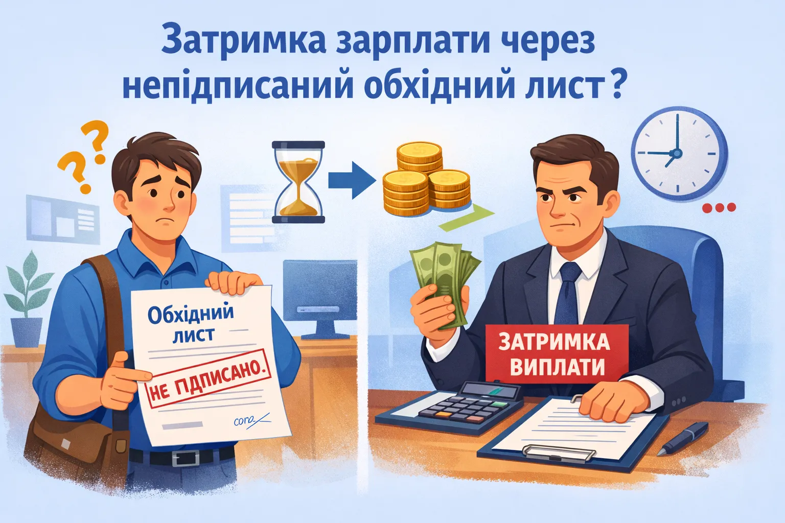 Может ли работодатель задержать расчет, если работник не подписал «обхідний лист»?