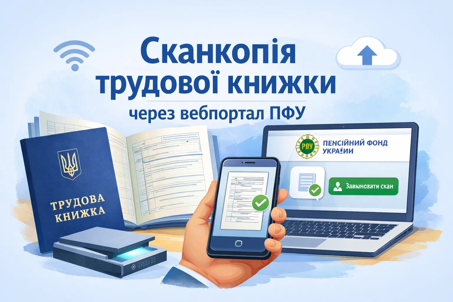 Як самостійно завантажити сканкопію трудової книжки через вебпортал ПФУ? Як самостійно завантажити сканкопію трудової книжки через вебпортал ПФУ?