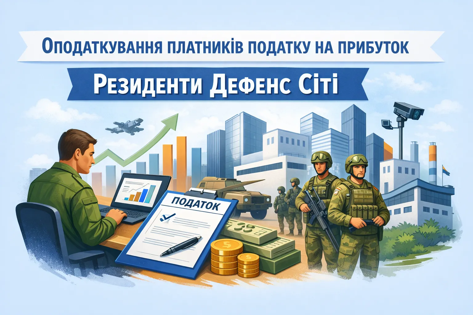 Оподаткування платників податку на прибуток – резидентів Дефенс Сіті