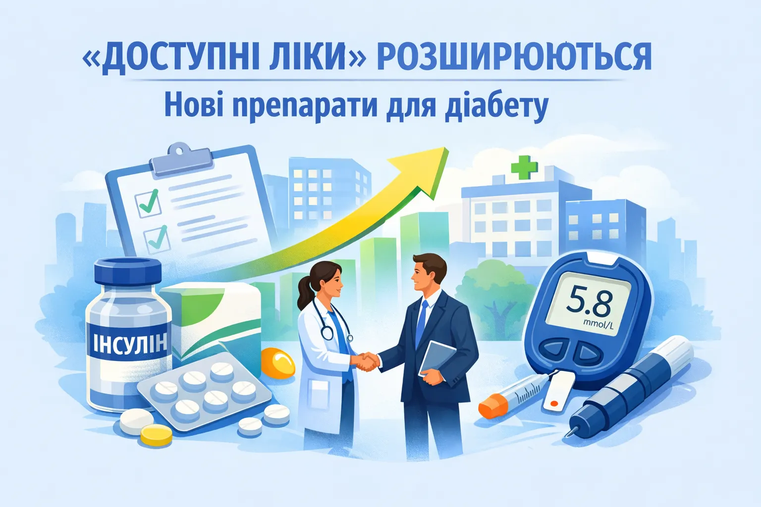 «Доступні ліки» розширюють: нові препарати для діабету