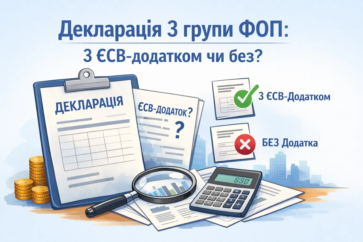 ФОП на ЄП 3 групи: Декларація з ЄСВ-додатком чи без? ФОП на ЄП 3 групи: Декларація з ЄСВ-додатком чи без?