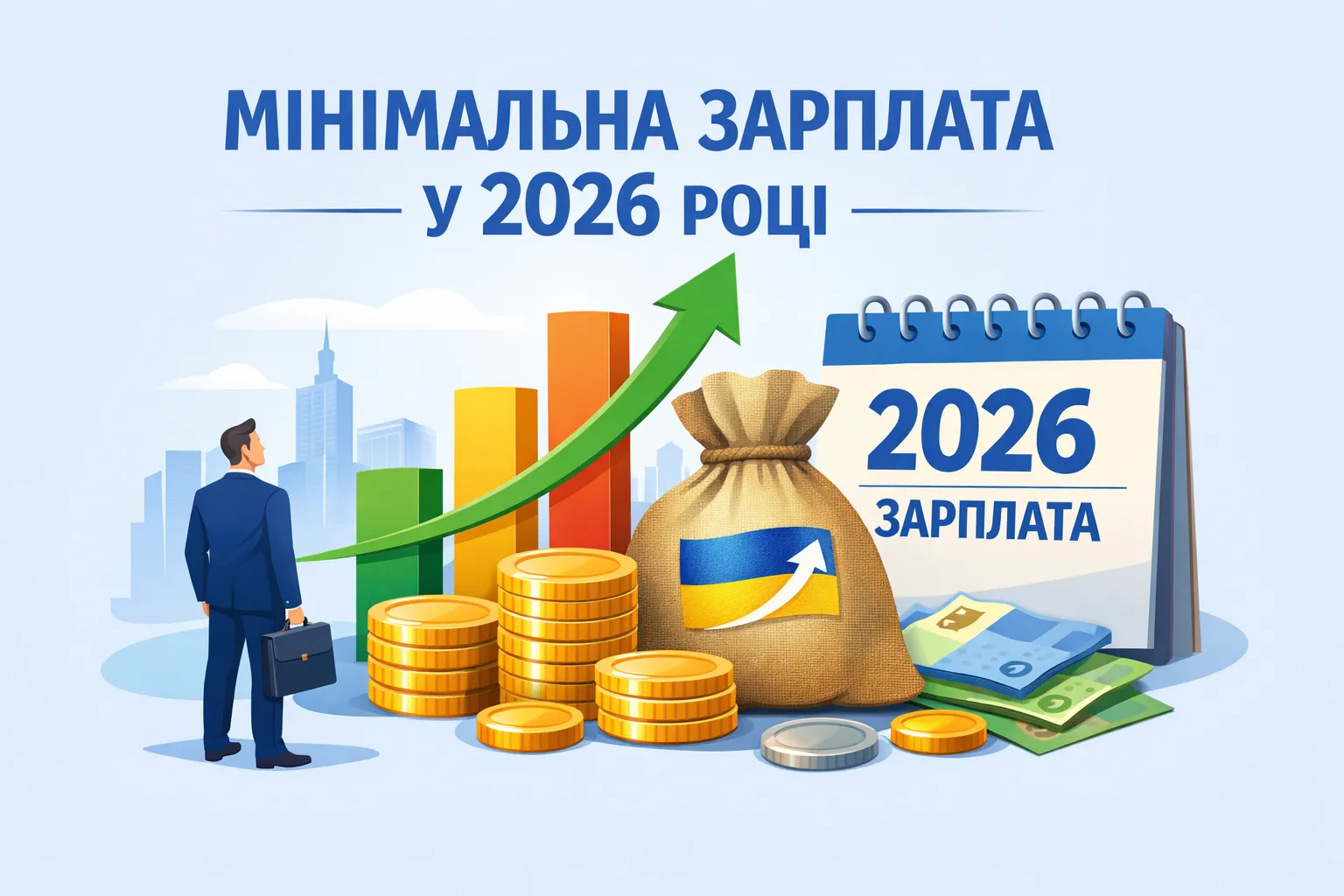 Розмір мінімальної зарплати у 2026 році