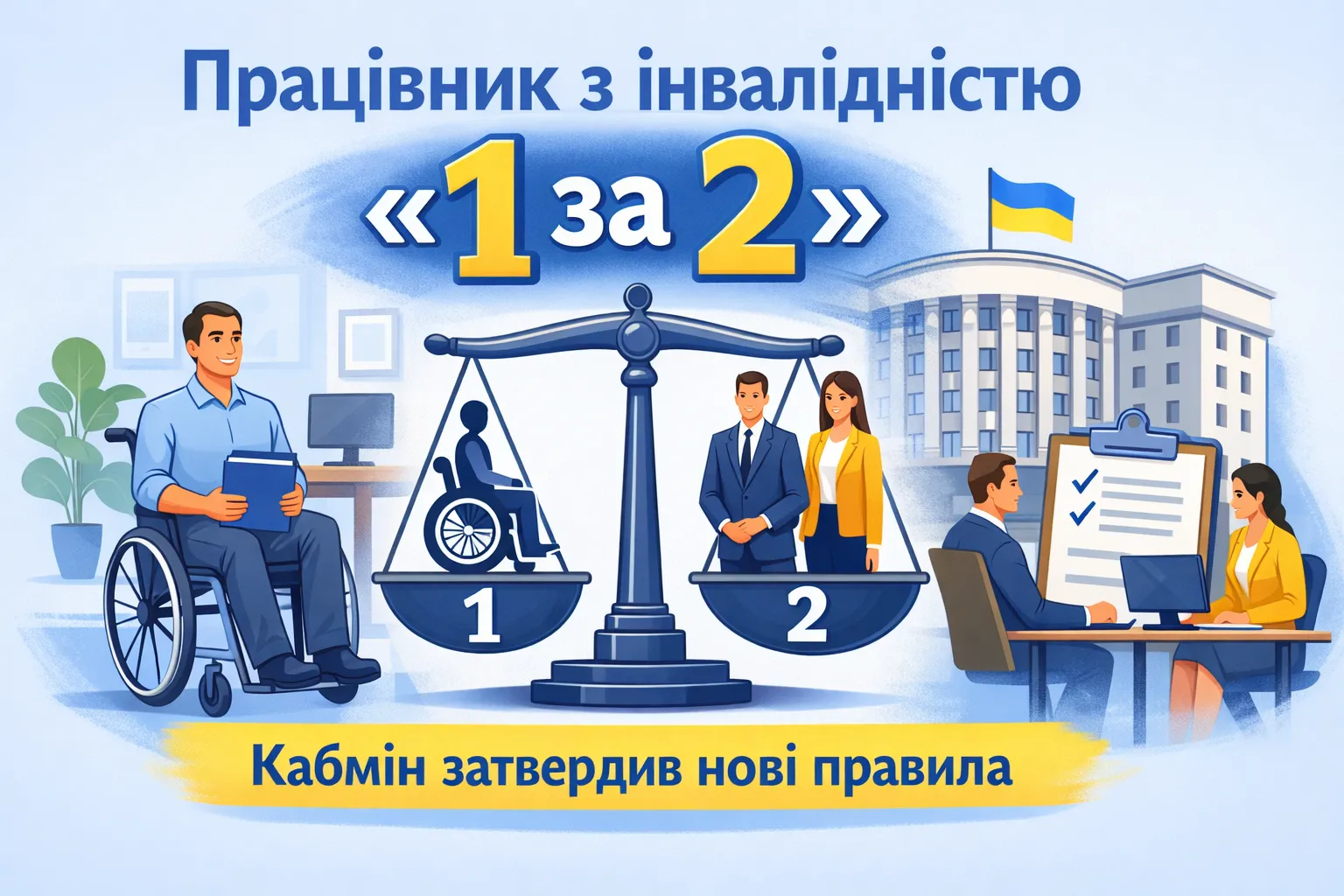 Працівник з інвалідністю «1 за 2»: Кабмін затвердив нові правила