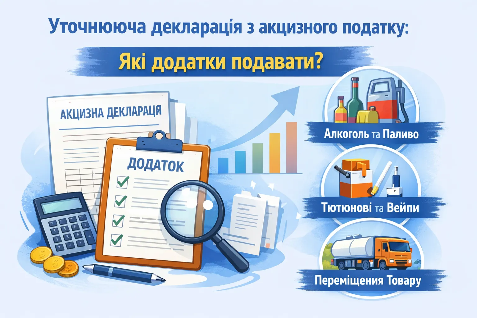 Уточнююча декларація з акцизного податку: які додатки подавати Уточнююча декларація з акцизного податку: які додатки подавати