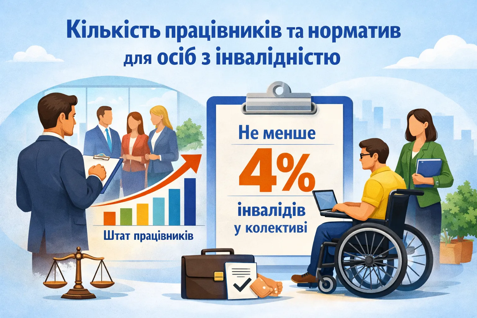 Чисельність працівників і норматив для працевлаштування осіб з інвалідністю