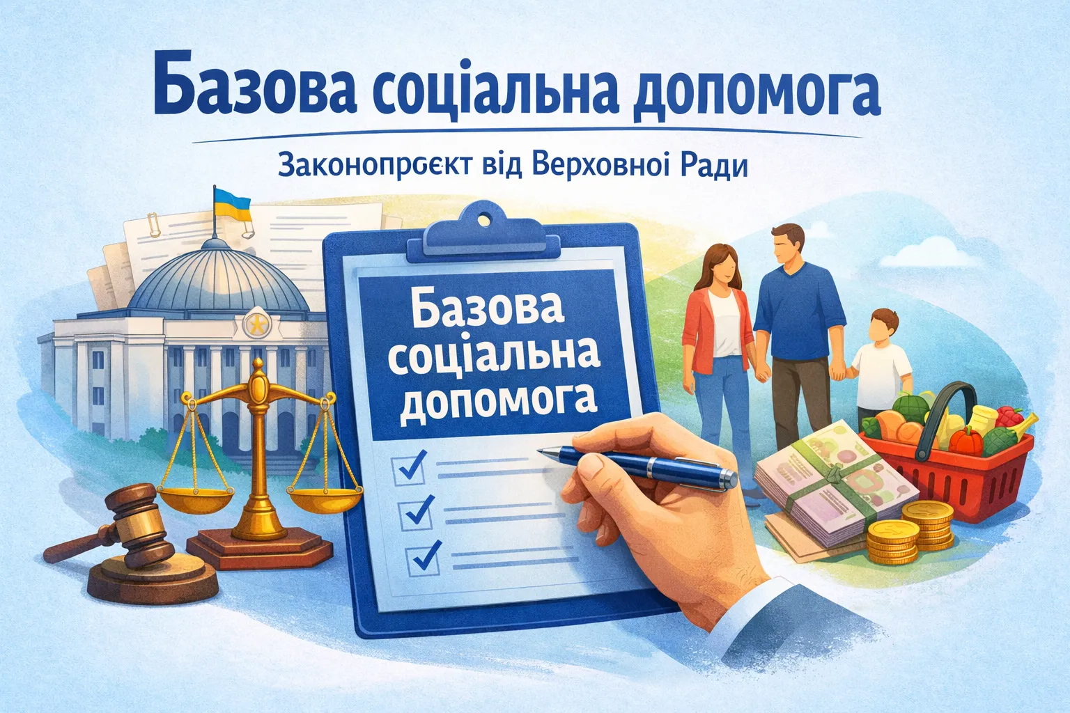 Соціальна підтримка по-новому: в Раді напрацьовано законопроєкт про базову соціальну допомогу