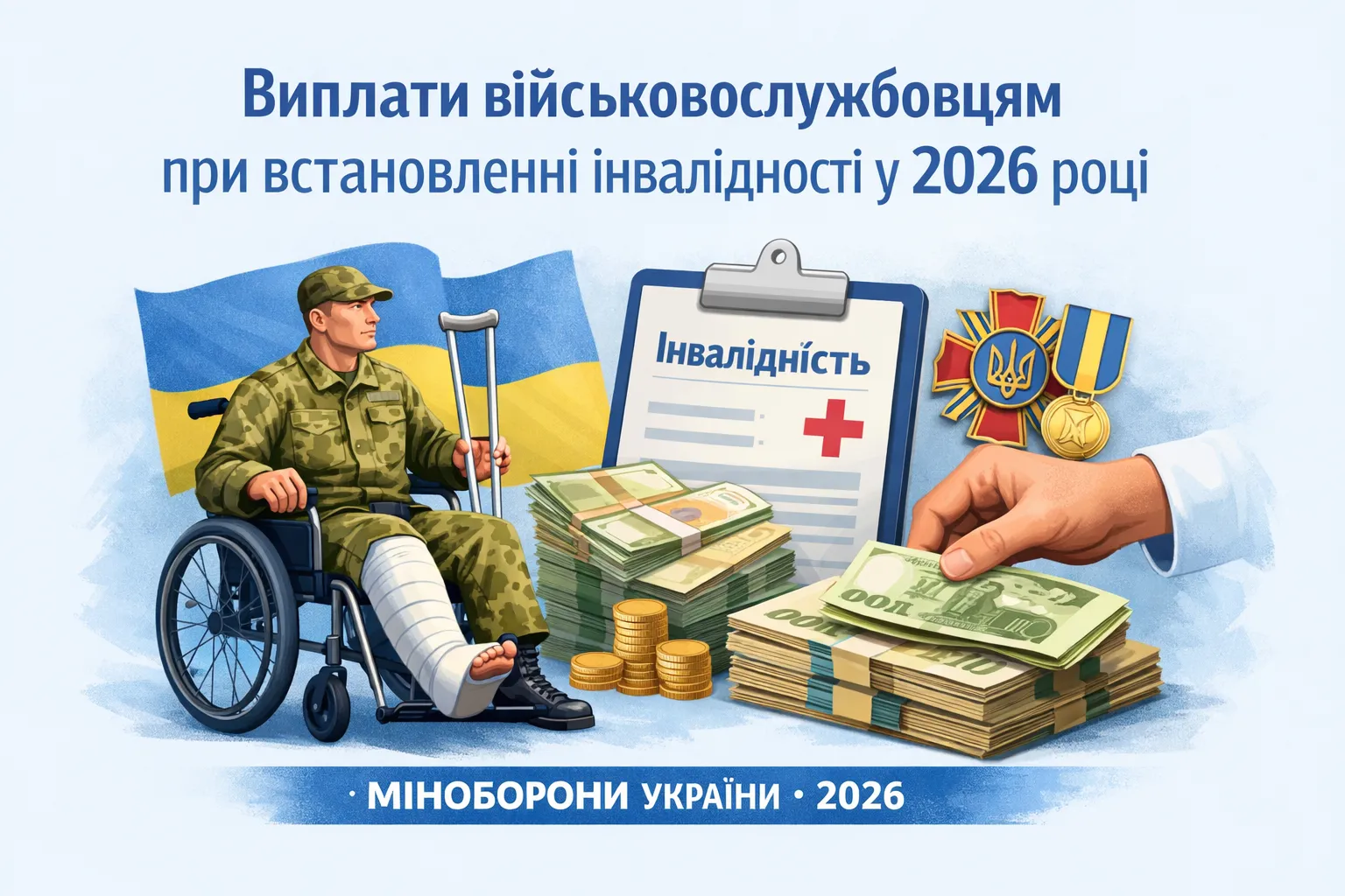 Минобороны о выплатах военнослужащим при установлении инвалидности в 2026 году