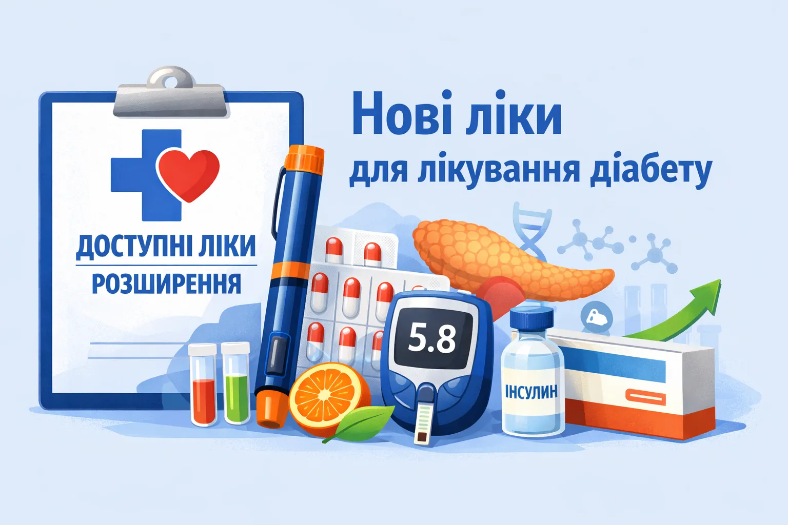 «Доступні ліки» розширюють: нові препарати для лікування діабету