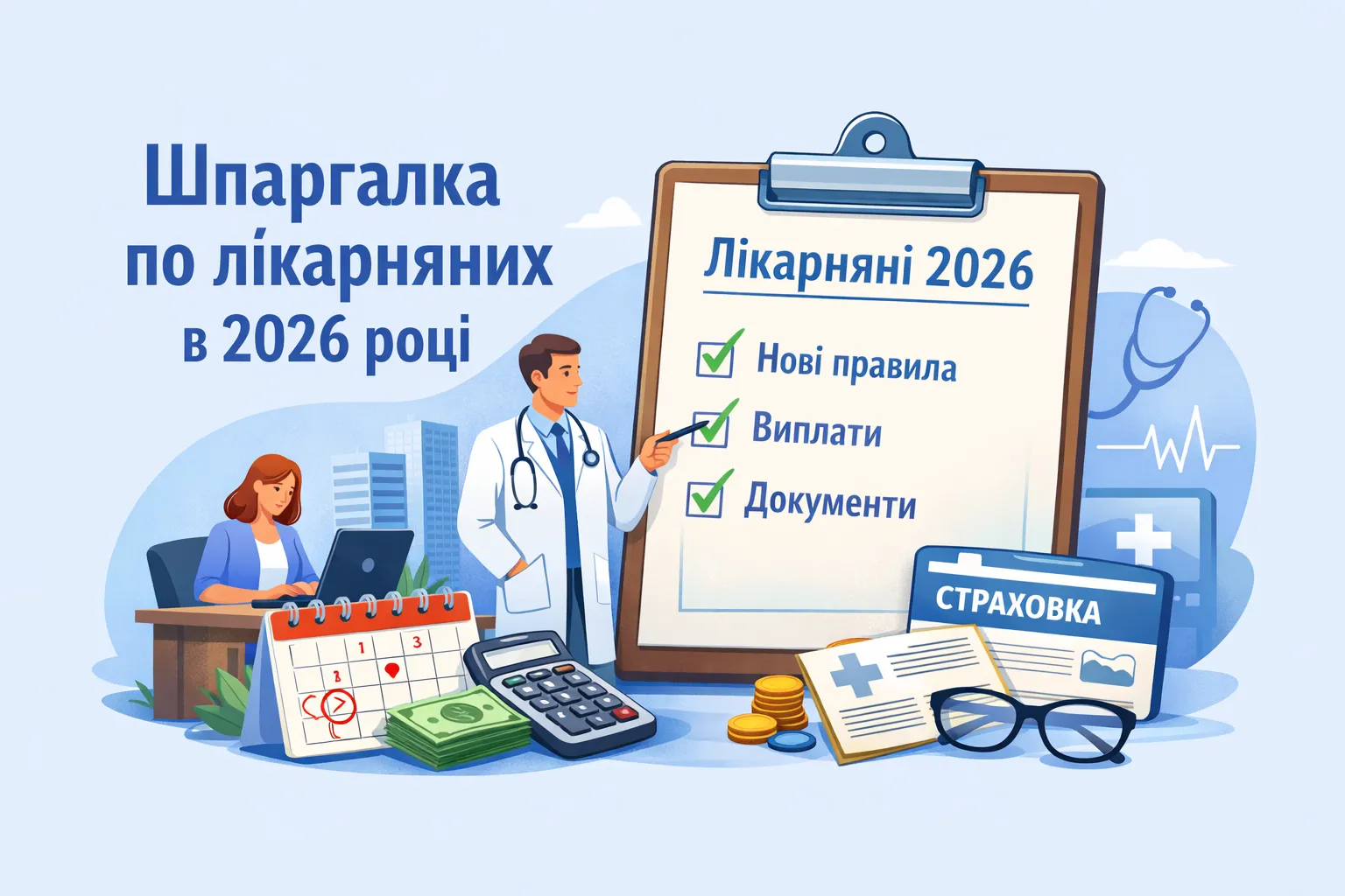 Шпаргалка по лікарняних в 2026 році