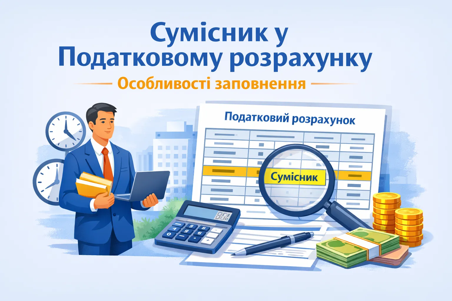 Сумісник у місячному Податковому розрахунку: особливості заповнення