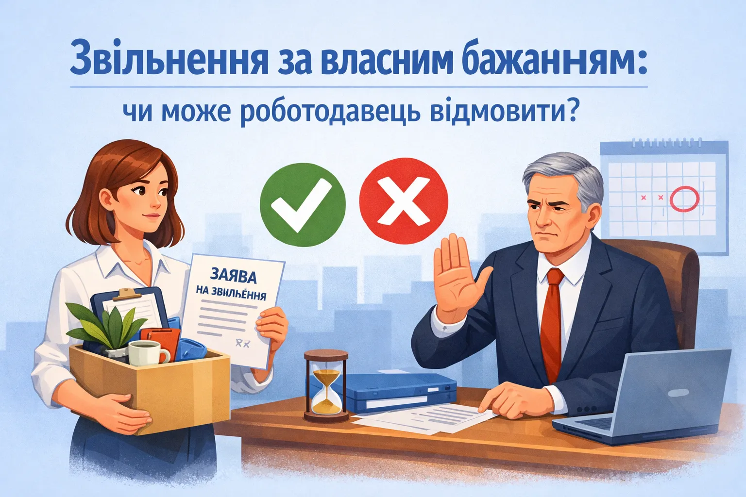 Увольнение по собственному желанию: имеет ли право работодатель отказать в указанный срок