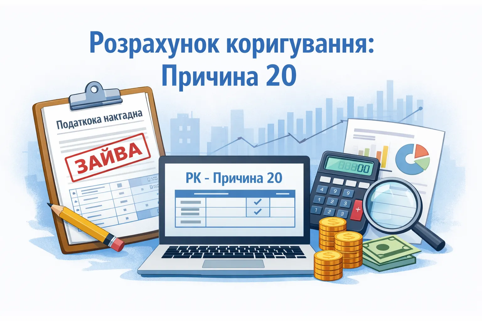 Зайва податкова накладна: як скласти РК з типом причини 20?