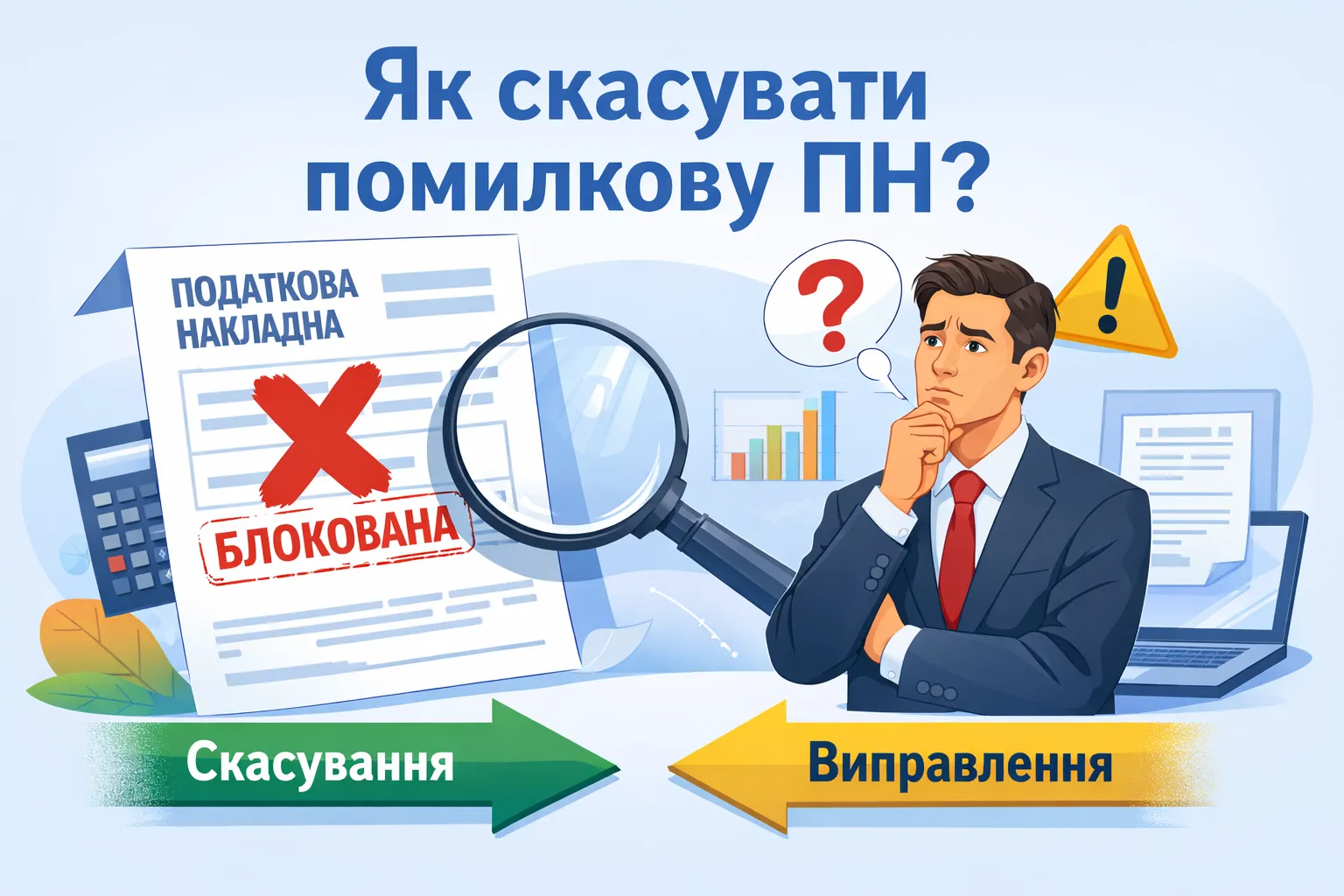 Як скасувати зареєстровану або заблоковану помилкову ПН?
