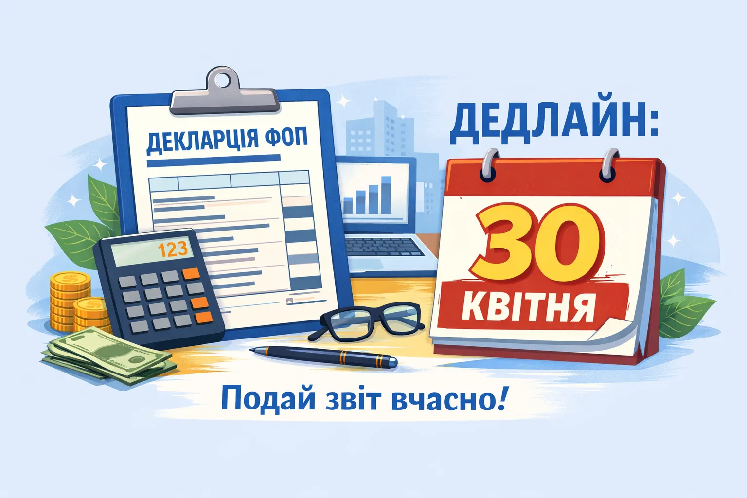 Декларація для ФОП на загальній системі — дедлайн 30 квітня