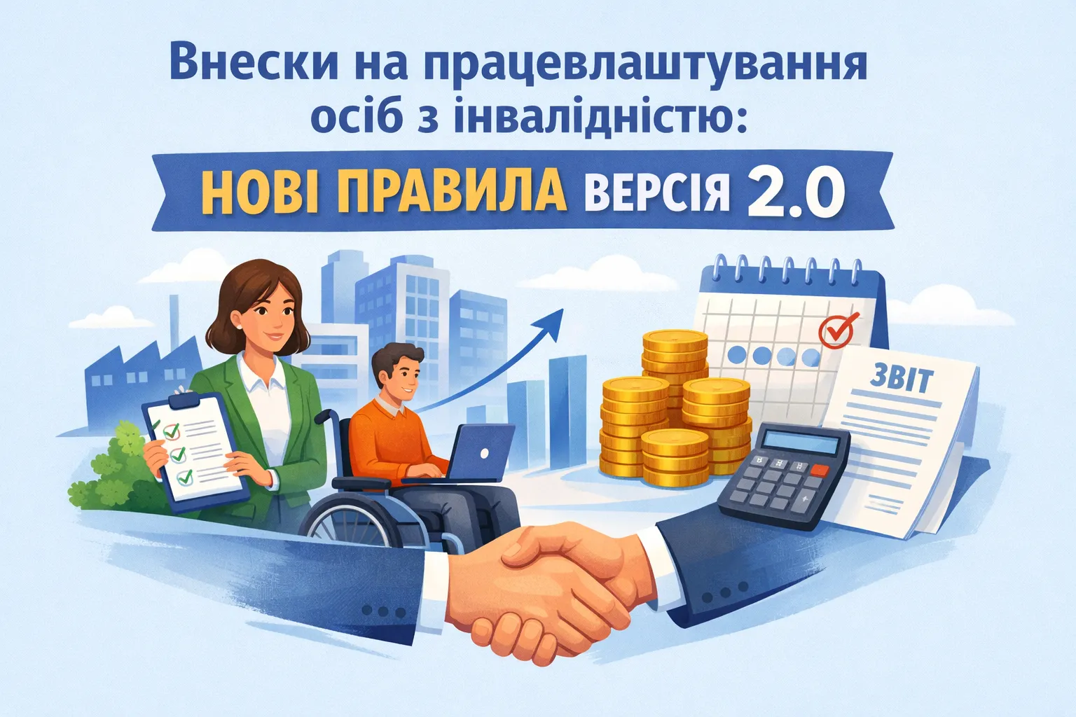 Внески на працевлаштування осіб з інвалідністю: нові правила версії 2.0