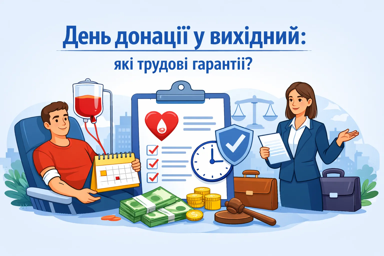 День донації на вихідний: які трудові гарантії?