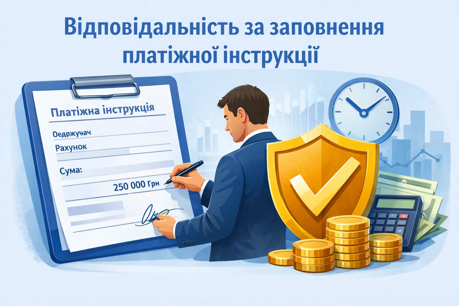 Відповідальність за заповнення платіжної інструкції