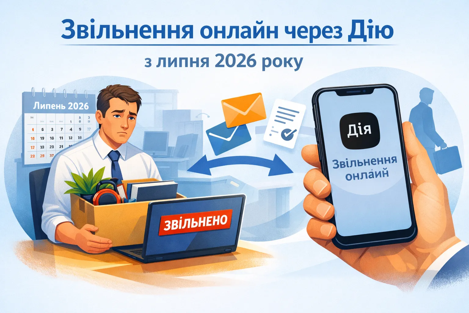 Звільнення онлайн через Дію: новий механізм з липня 2026 року