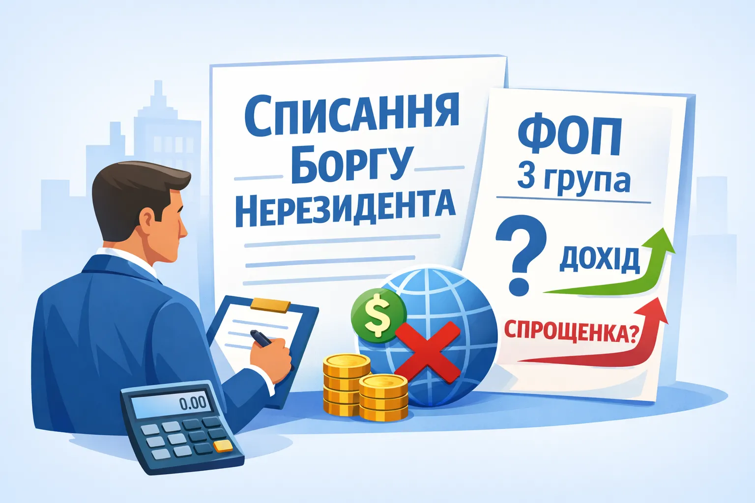 ФОП 3 групи ЄП списує борг нерезидента: чи зросте дохід і чи не втратить спрощенку?