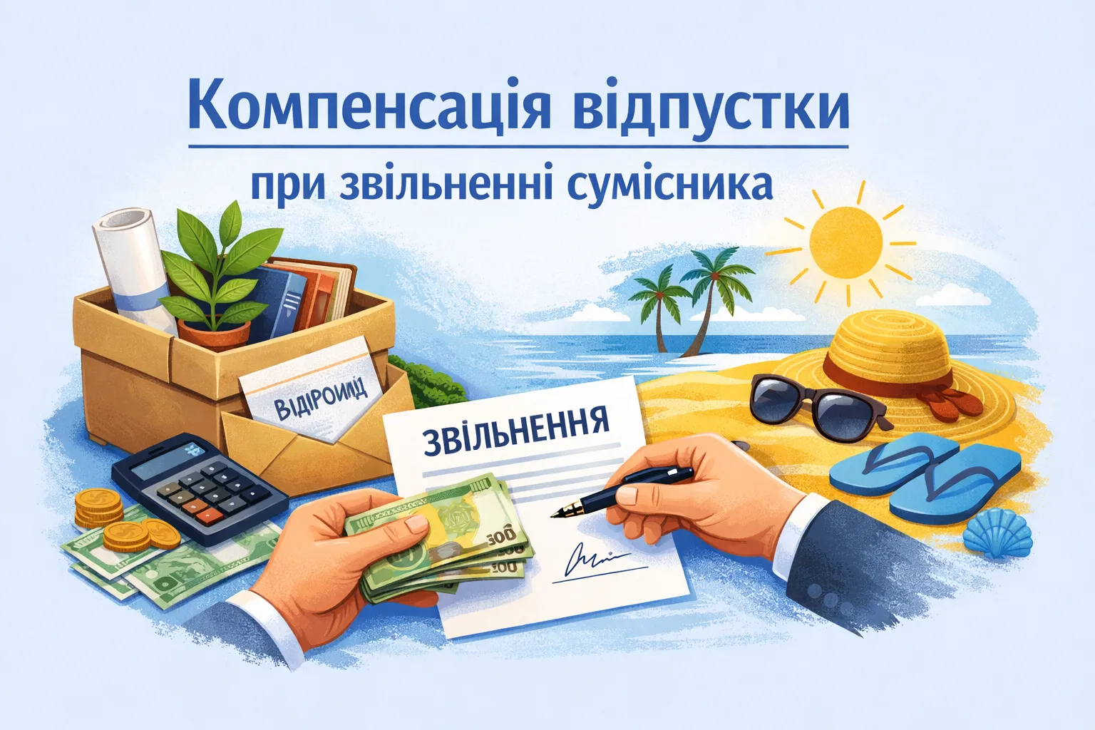 Компенсація відпустки при звільненні сумісника