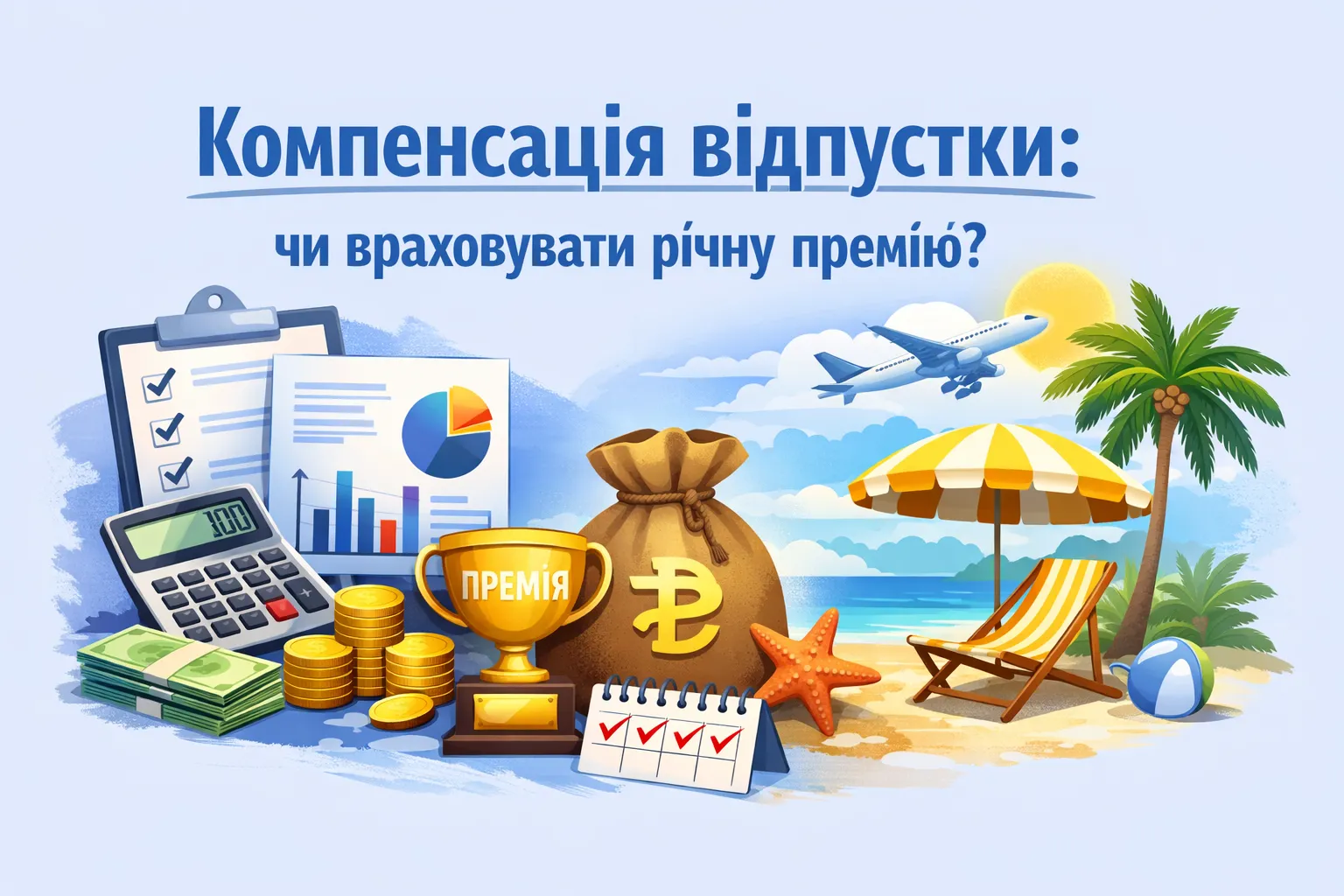 Компенсація відпустки: чи враховувати річну премію?
