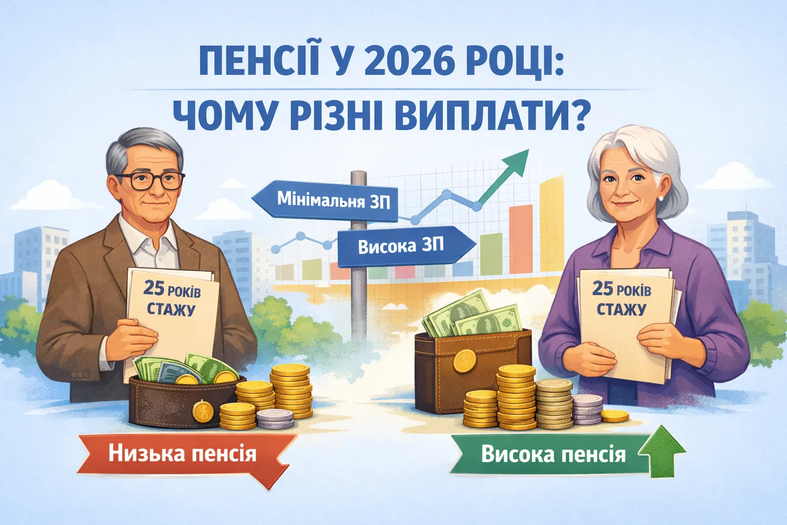 Почему в 2026 году пенсии различаются: одинаковый стаж — разные выплаты