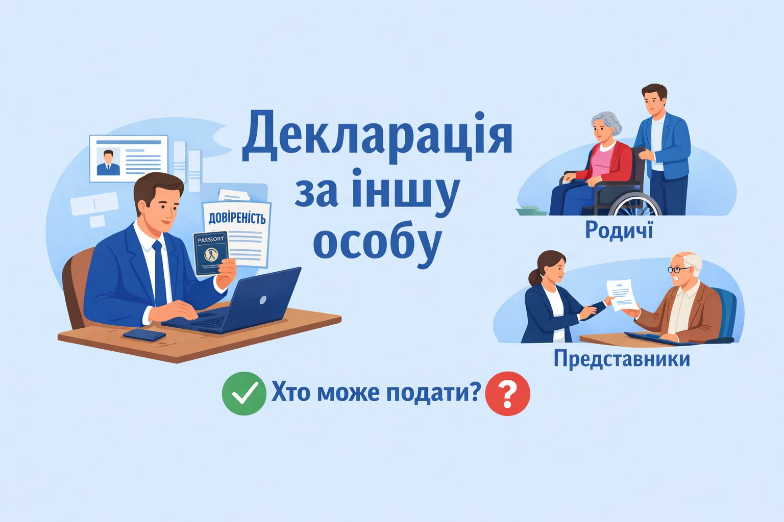 Подання декларації за іншу особу: хто і як може це зробити?