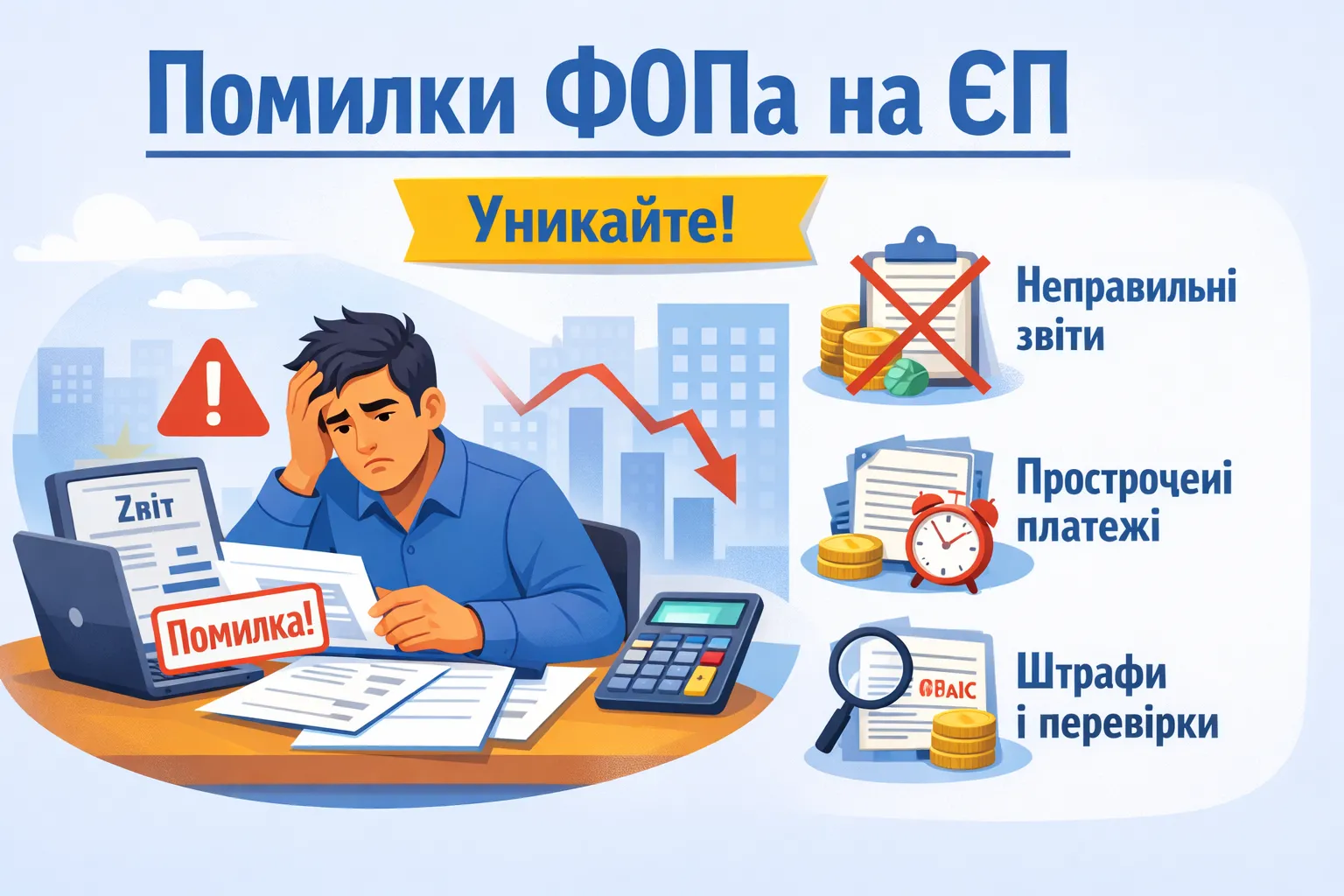 Прикрі помилки ФОПа на ЄП. Уникайте!