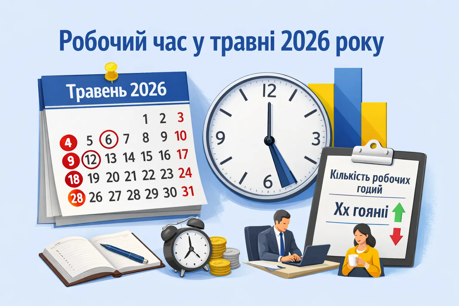 Норма тривалості робочого часу у травні 2026 року
