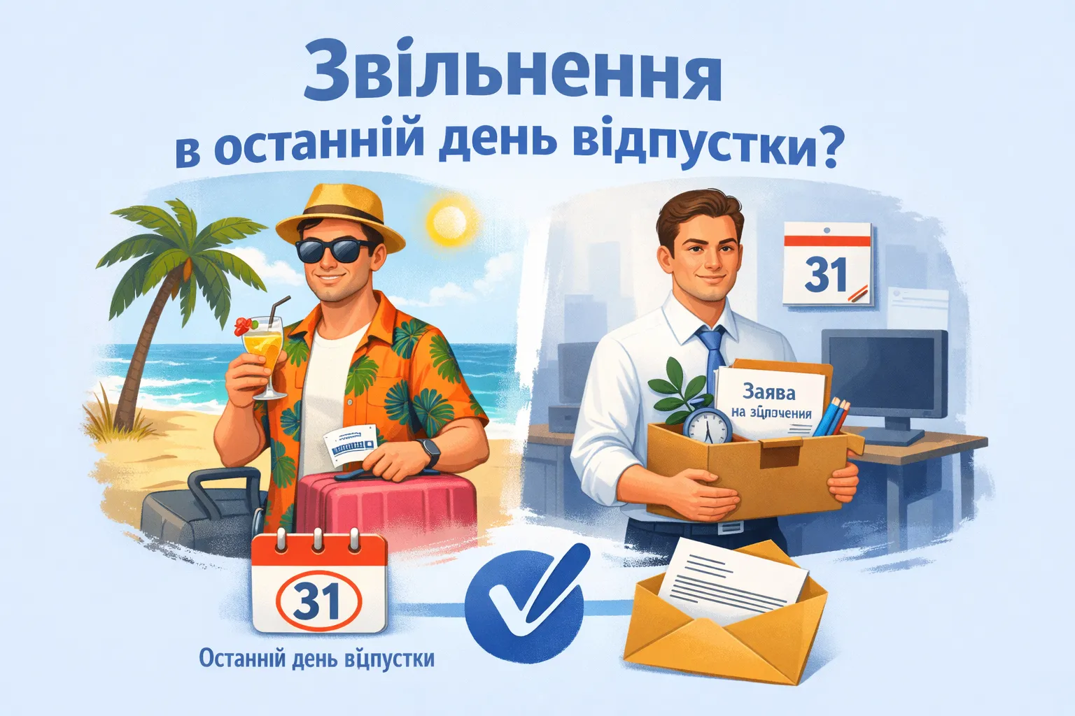 Чи може працівник звільнитися за власним бажанням останнім днем відпустки?
