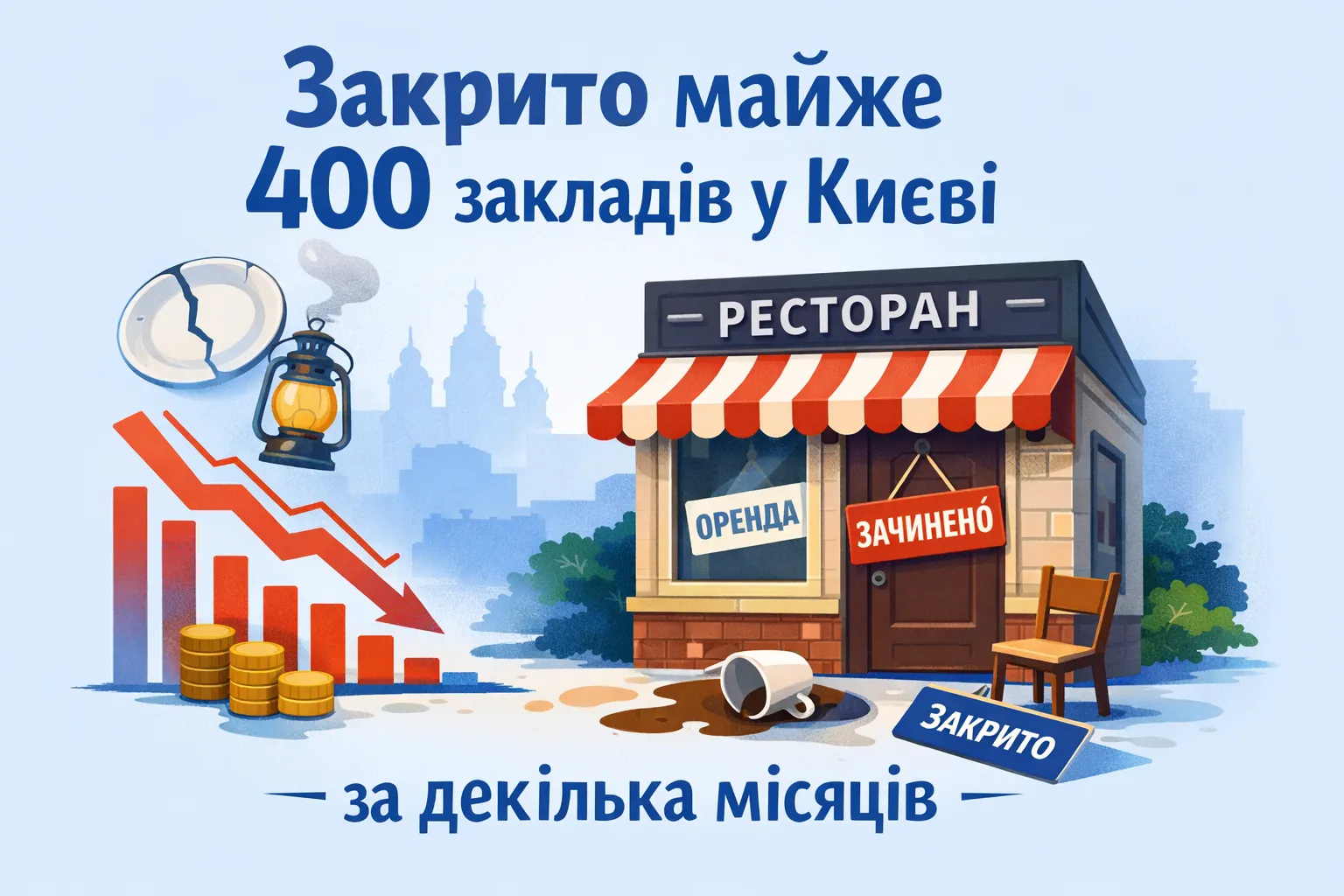 Київ втратив майже 400 закладів ресторанного бізнесу за кілька місяців