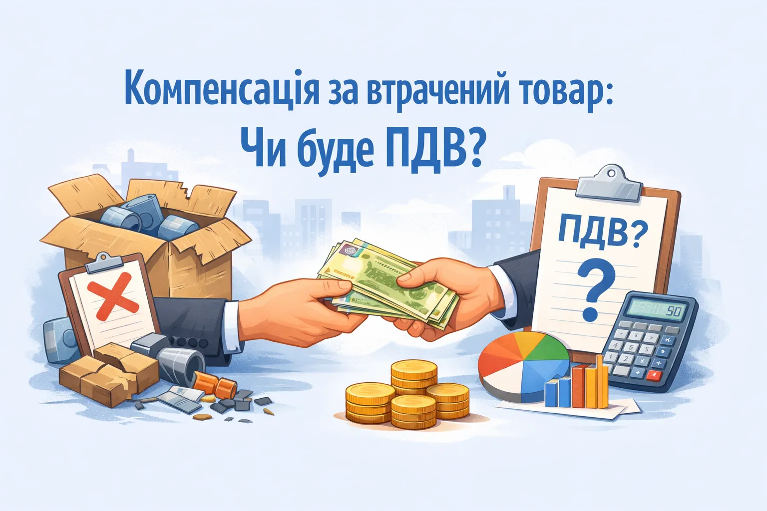 Компенсація за втрачений товар: чи буде ПДВ?