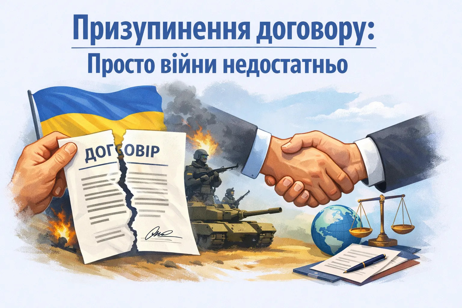 Призупинення договору: просто війни недостатньо