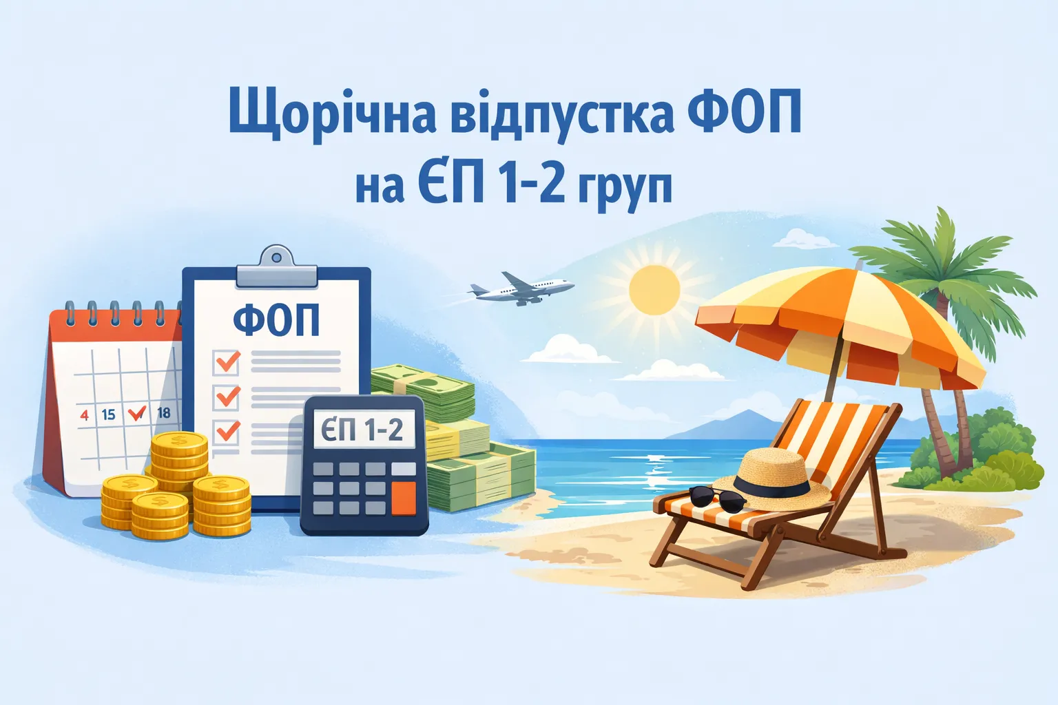 Щорічна відпустка ФОП на ЄП 1-2 груп
