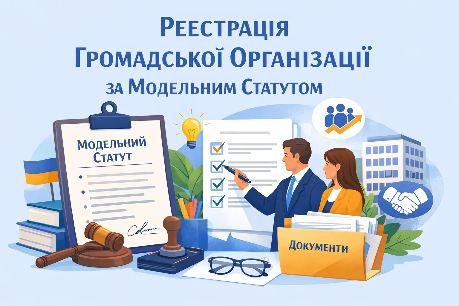 Реєстрація громадської організації на підставі модельного статуту