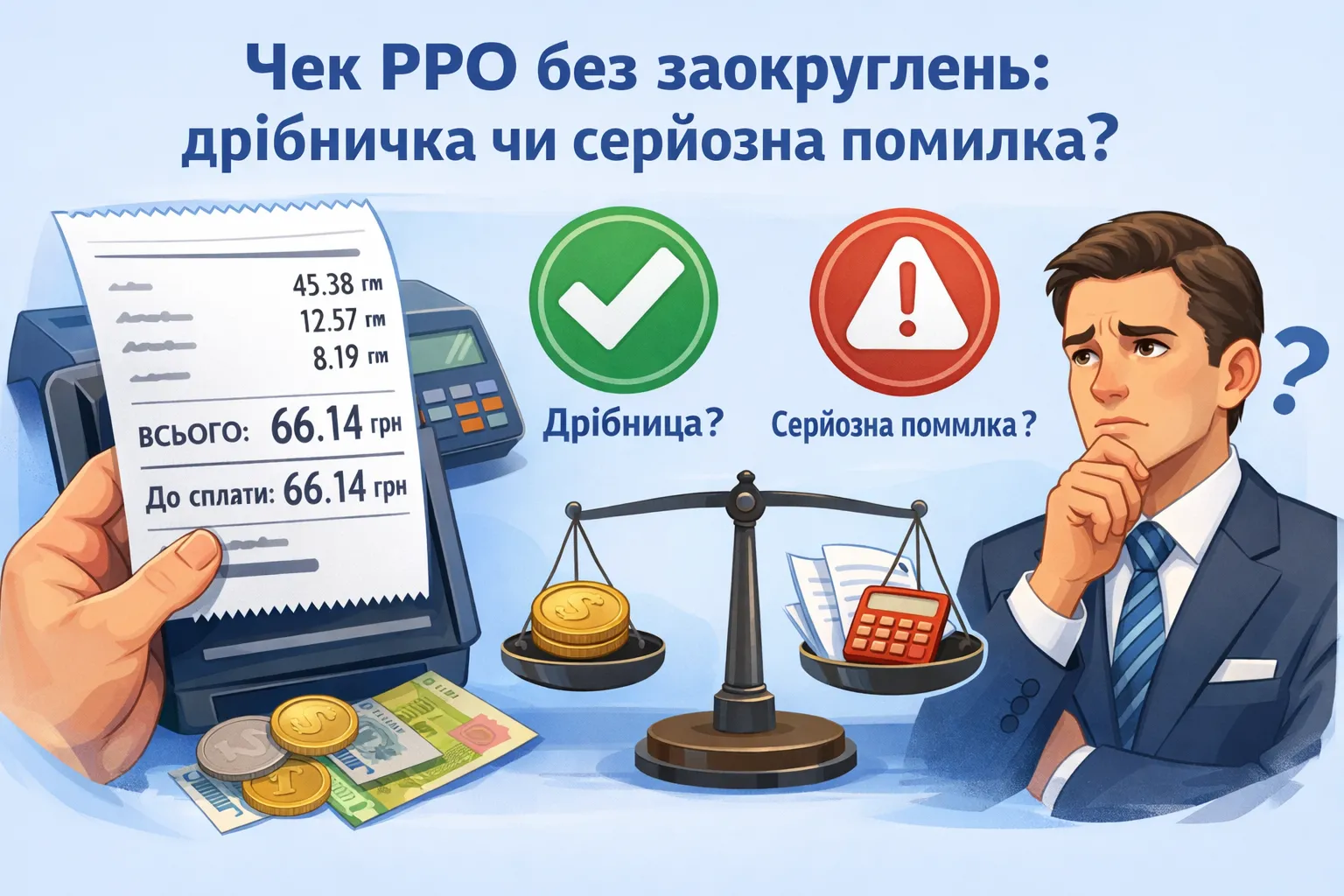 Чек РРО без заокруглень: дрібничка чи серйозна помилка?