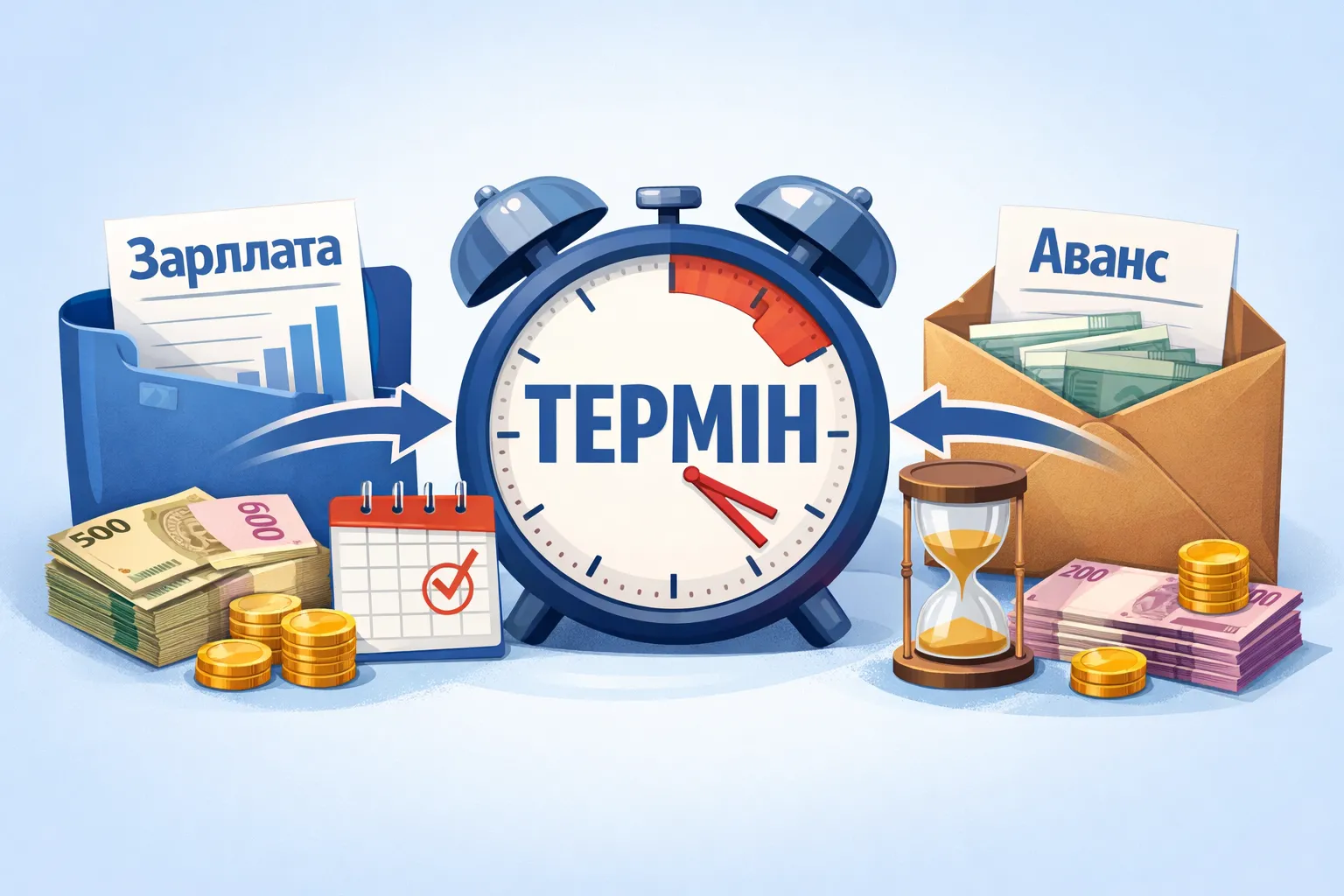 Зарплата і аванс термін