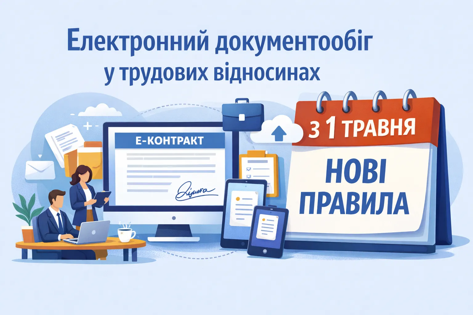 Електронний документообіг у трудових відносинах: з 1 травня діють нові правила