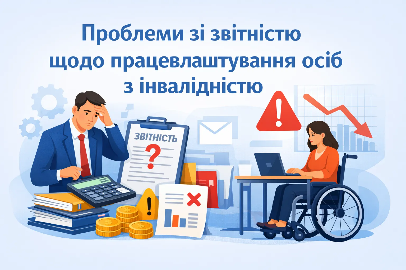 Проблеми зі звітністю за внеском на працевлаштування осіб з інвалідністю