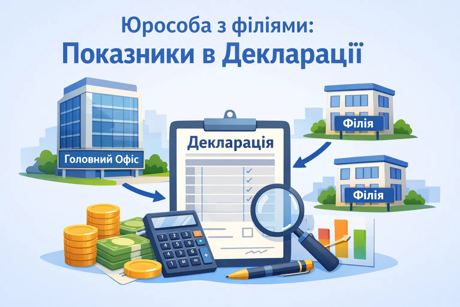 Юрособа з філіями: де врахувати їх показники в Декларації