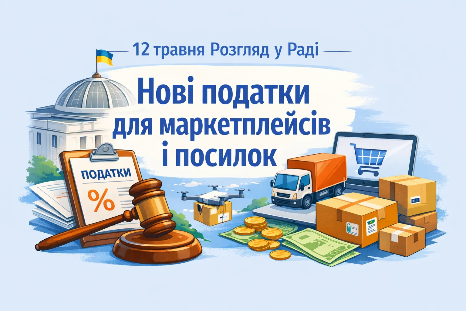 12 травня Рада голосуватиме за нові податки для маркетплейсів і посилок