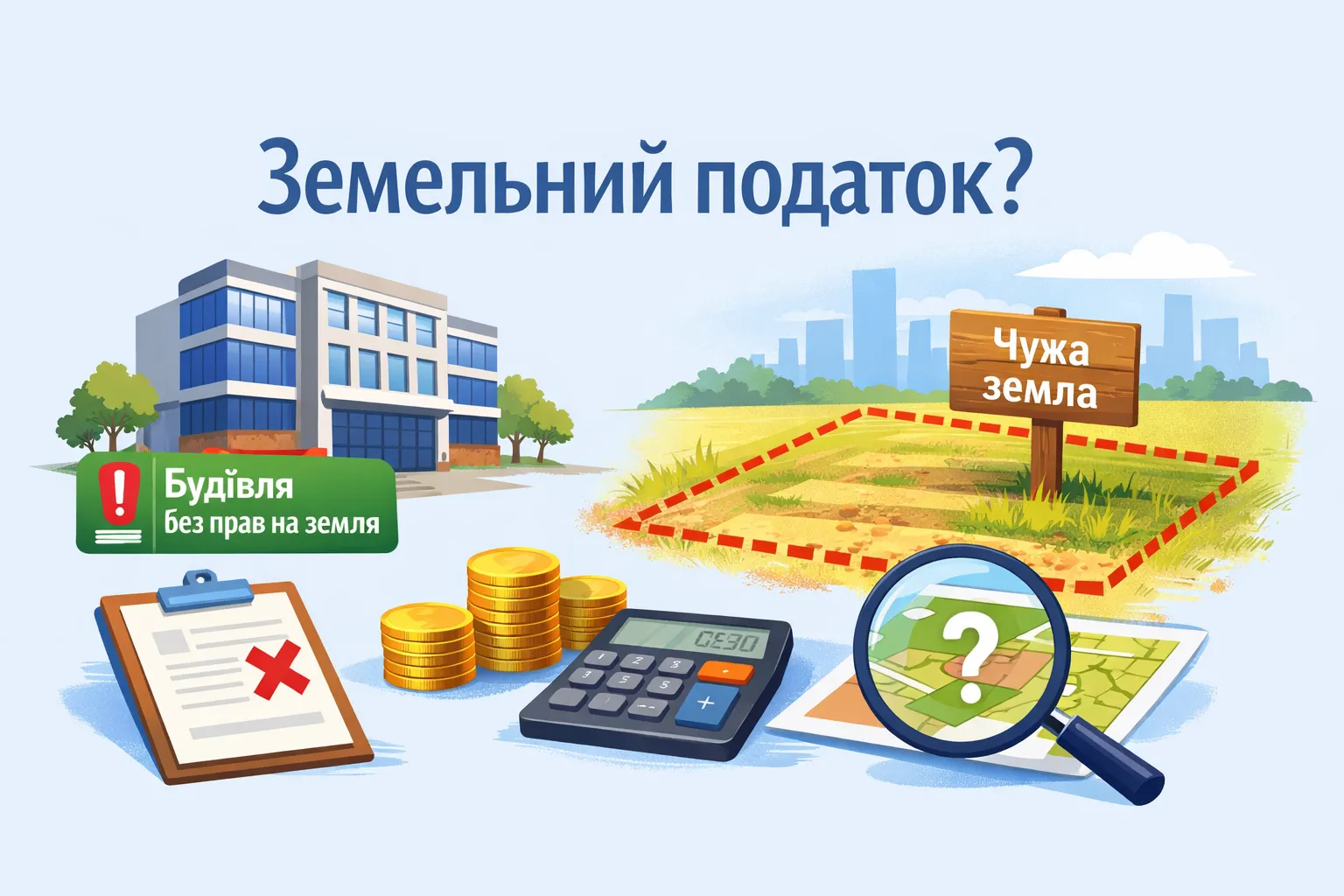 Будівля є, земля «чужа»: чи сплачує користувач земельний податок? прав на землю не оформлено