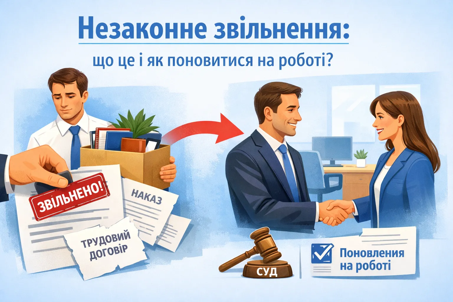Незаконне звільнення: що це і як поновитися на роботі