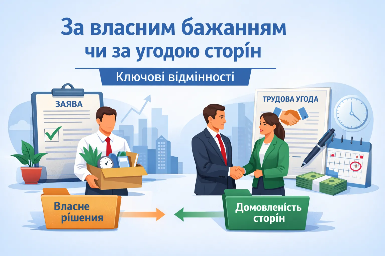 За власним бажанням чи за угодою сторін: ключові відмінності