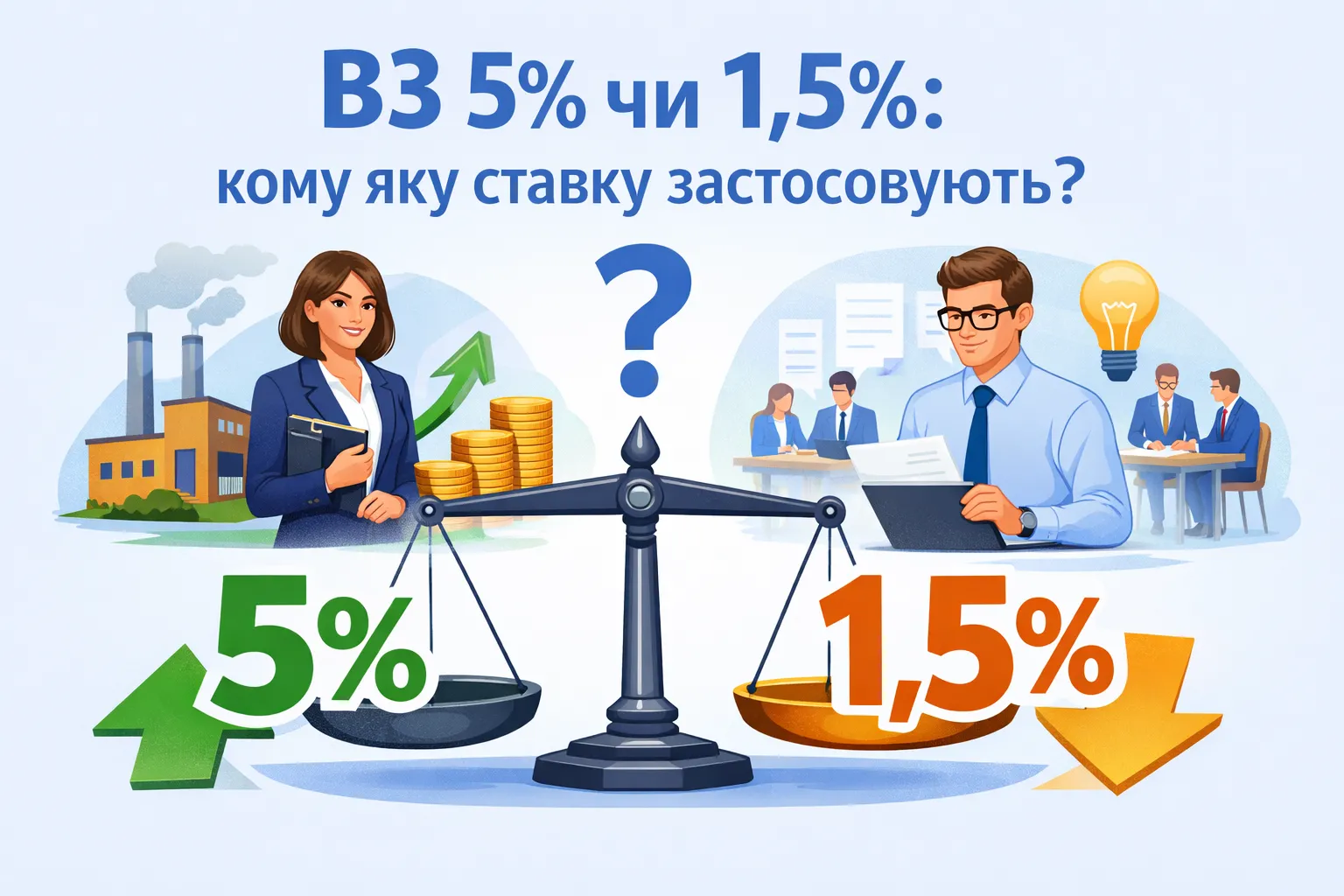 ВЗ 5% чи 1,5%: кому яку ставку застосовують
