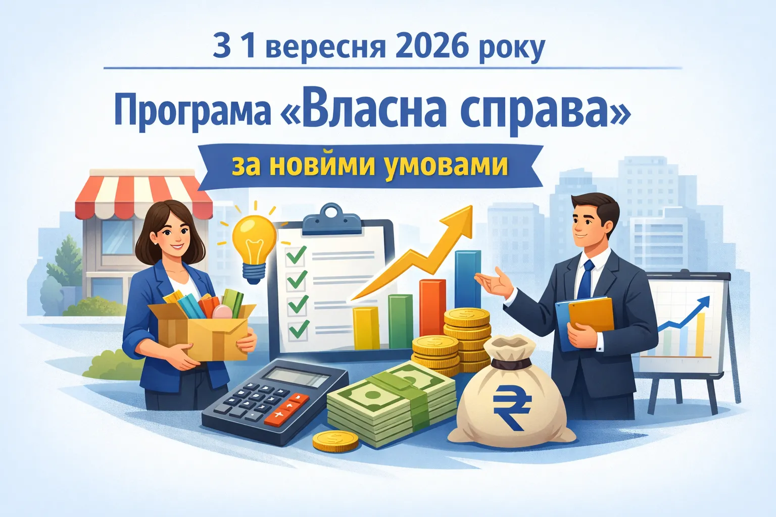 З 1 вересня 2026 року програма «Власна справа» працюватиме за новою моделлю