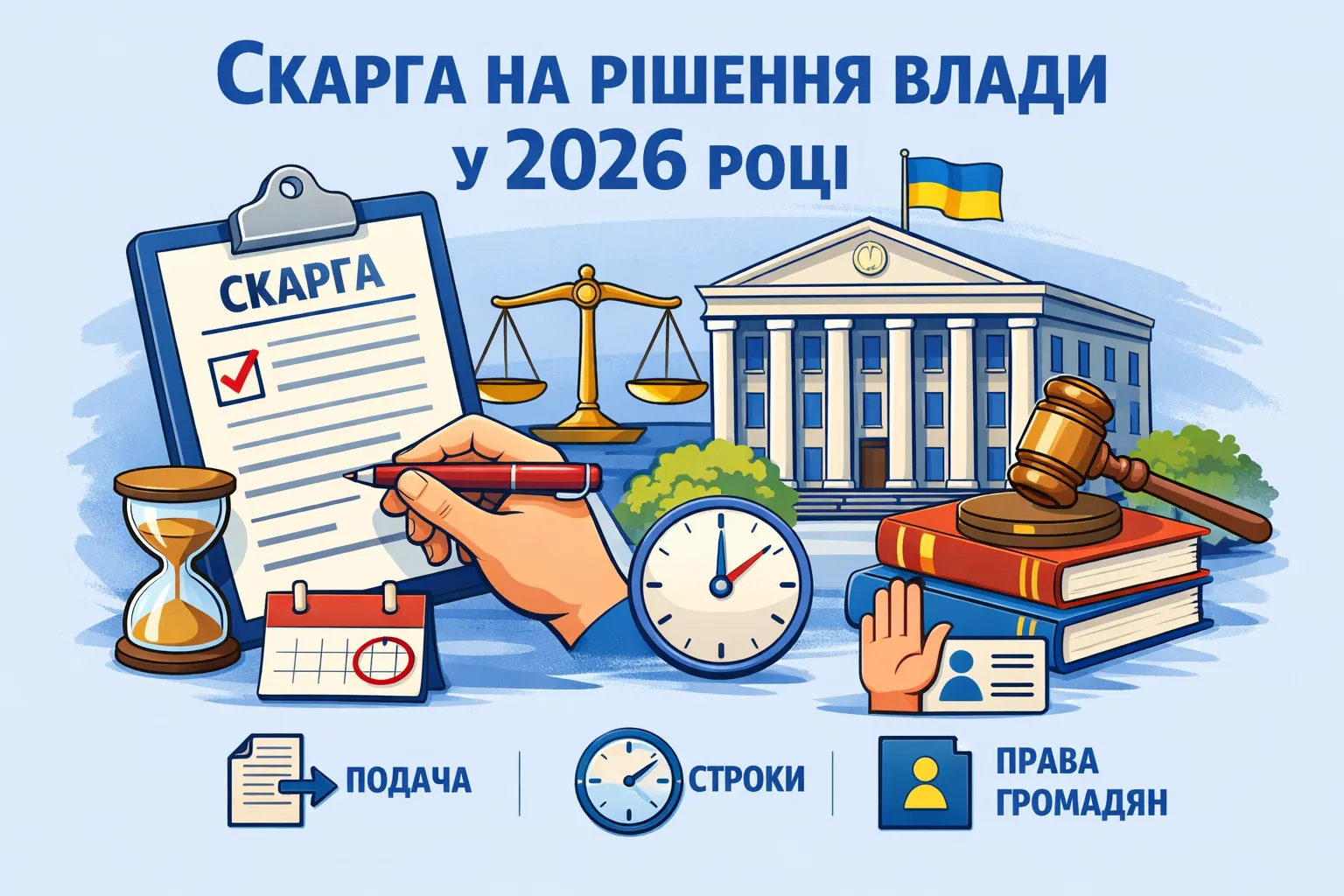 Як подати скаргу на рішення органу влади у 2026 році: порядок, строки та права громадян