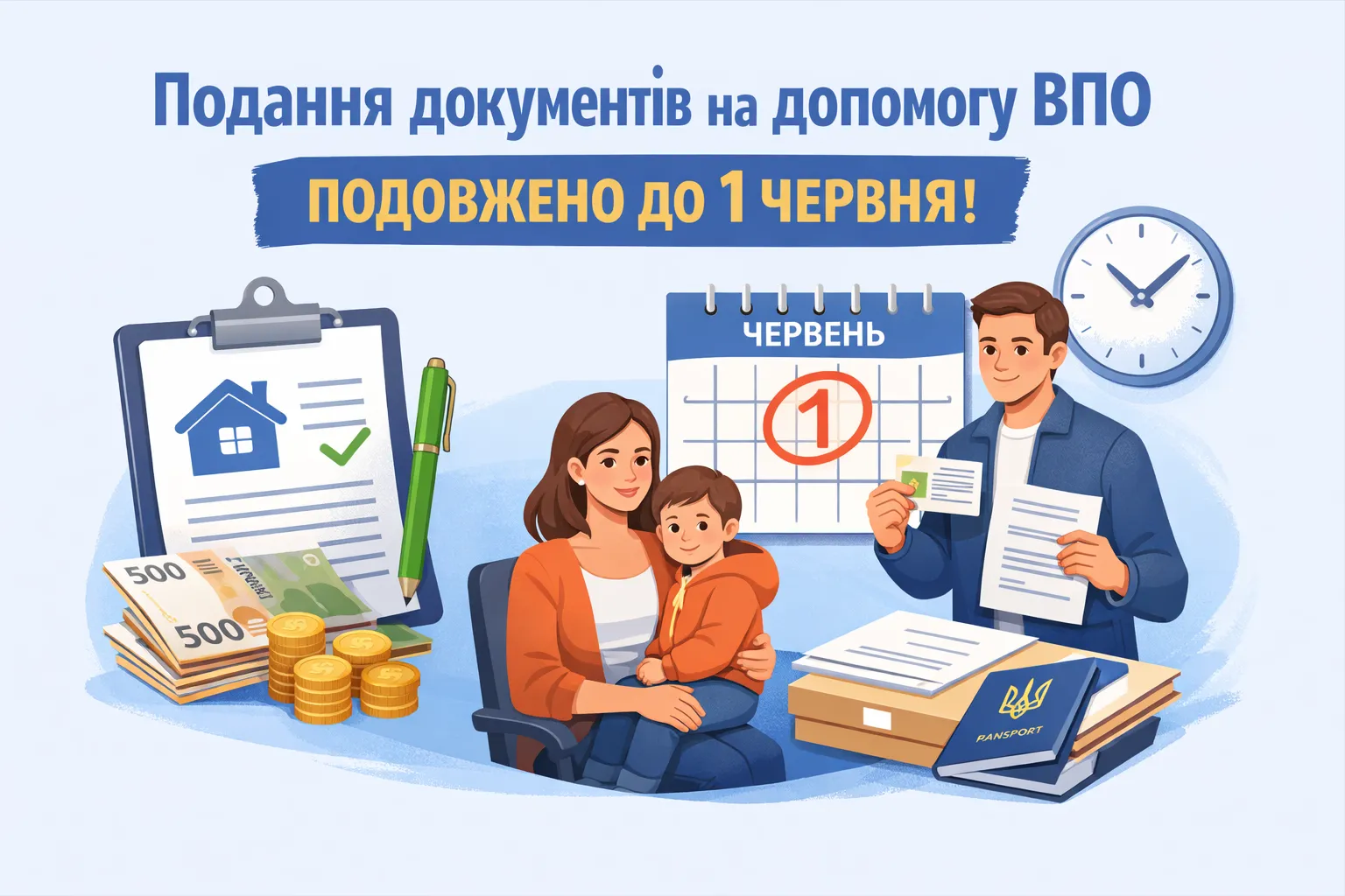 До 1 червня продовжено термін подання документів для допомоги на проживання ВПО 