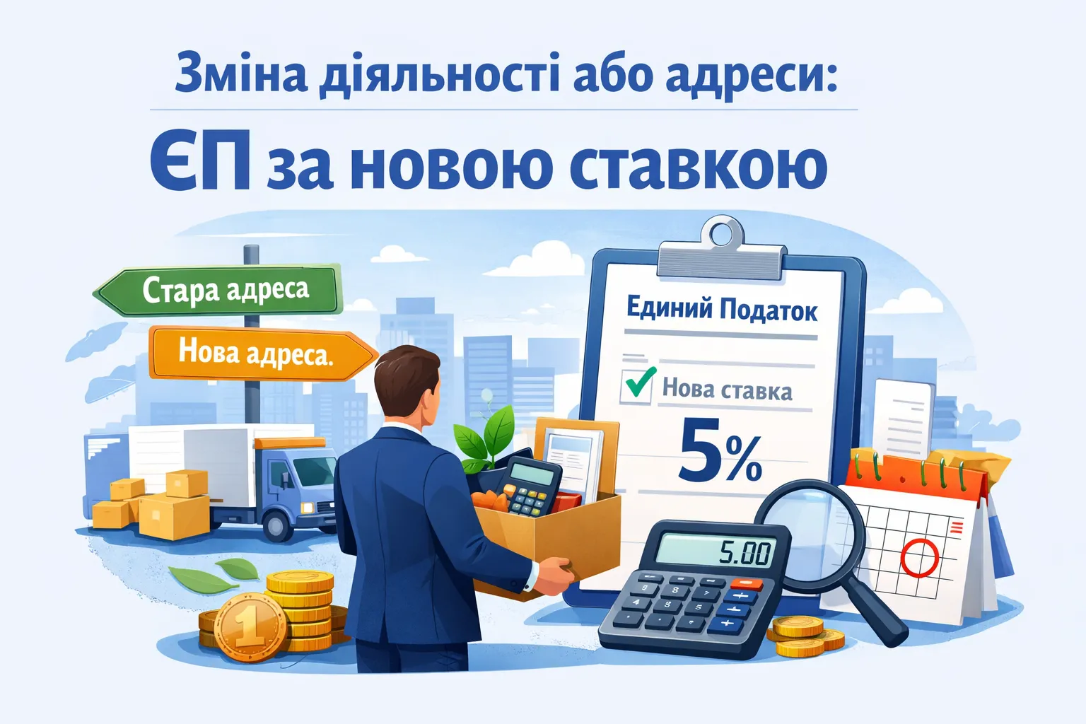 Змінили діяльність або адресу: коли платити ЄП за новою ставкою